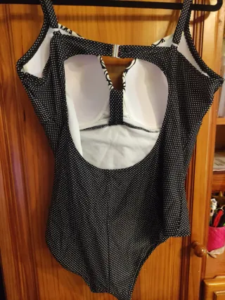 Bañador Extre beige y negro