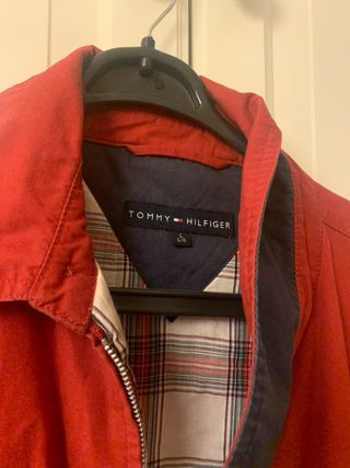 Chaqueton Abrigo Cazadora Tommy Hilfiger Roja Dto.