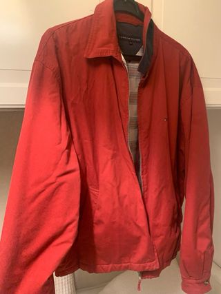 Chaqueton Abrigo Cazadora Tommy Hilfiger Roja Dto.
