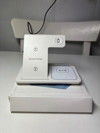 Cargador 3 en 1: Móvil, Cascos y Reloj