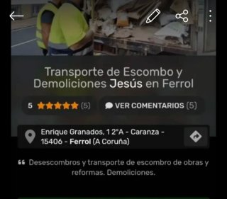 Trasporte  demoliciones  Recogida desescombro