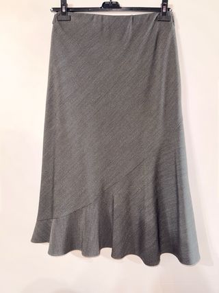 Gonna grigia con volant - Made in Italy