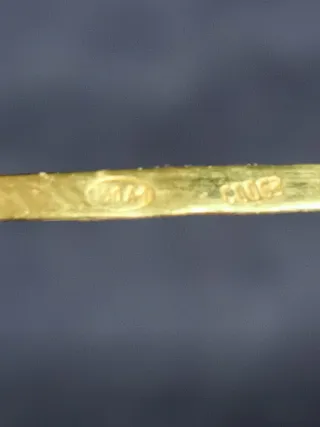 Pulsera brazalete oro 18k media caña( años 50)