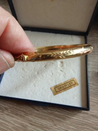 Pulsera brazalete oro 18k media caña( años 50)