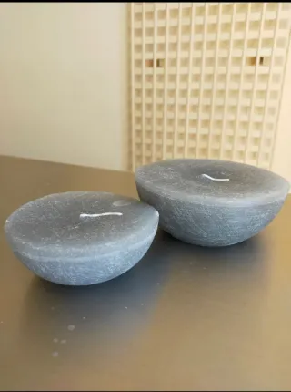 2 Candele Relax Pietra Artigianali