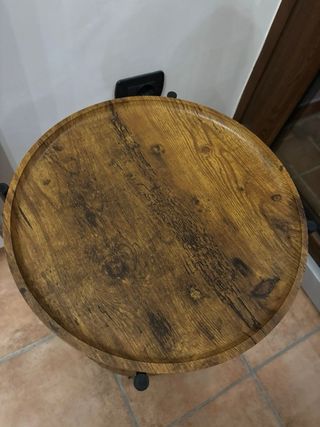 Tavolino rotondo industrial 2 ripiani