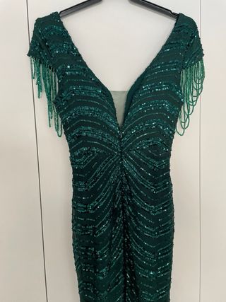 Vestido corte sirena de lentejuelas