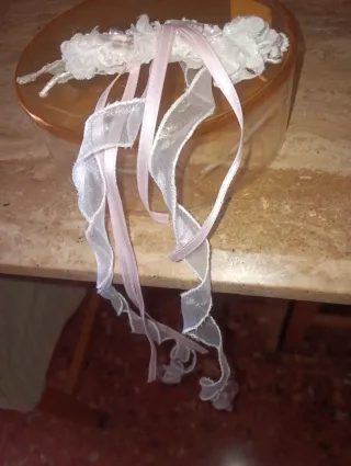 Diadema Comunión Flores y Lazos