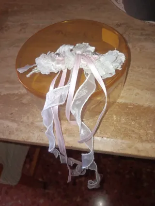 Diadema Comunión Flores y Lazos