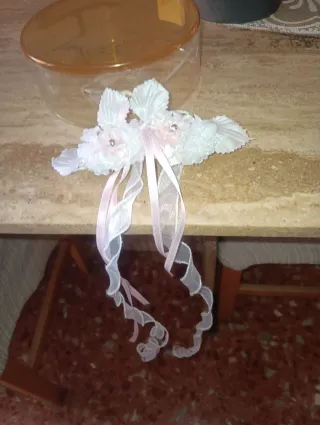 Diadema Comunión Flores y Lazos