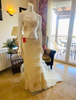 Vestido Novia Christian Lacroix Beige/Oro