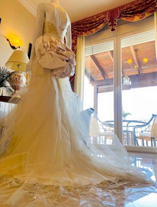 Vestido Novia Christian Lacroix Beige/Oro