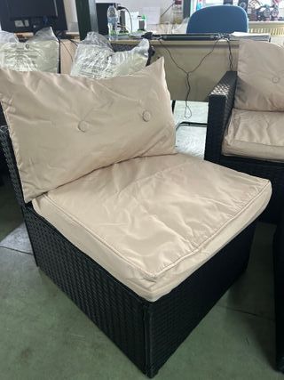 CONJUNTO DE JARDÍN EN COLOR NEGRO Y BAIGE (NUEVO)