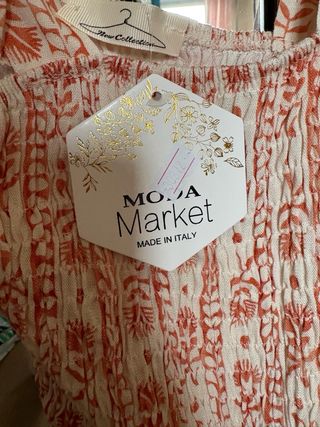 Top  Naranja y Blanco