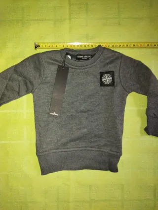Felpa Stone Island bambino bambina grigia