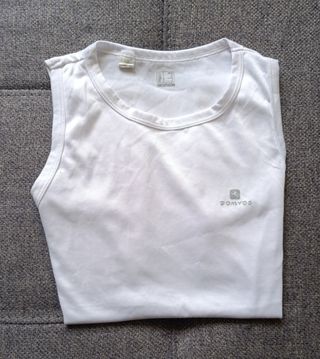 Camiseta Tirantes Domyos Blanca Gym Talla XS