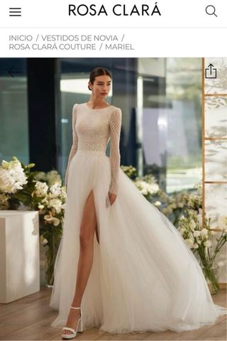 Vestido Novia Rosa Clará Mariel