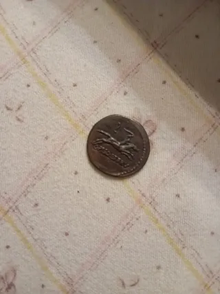 Moneta antica con profilo