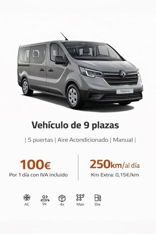 Se alquila furgon / furgoneta 6 o 9 plazas