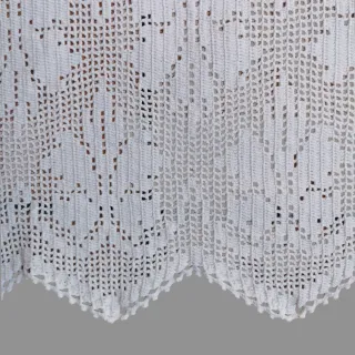 Cortinas  crochette vintage ganchillo blanco roto