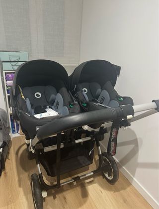 Carro gemelar Bugaboo gris