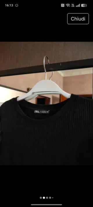 Maglia manica camicia nera