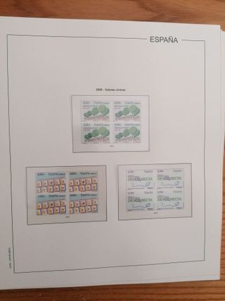 SUPLEMENTO AÑO 2009. BLOQUE DE 4. HOJAS EDIFIL SIN