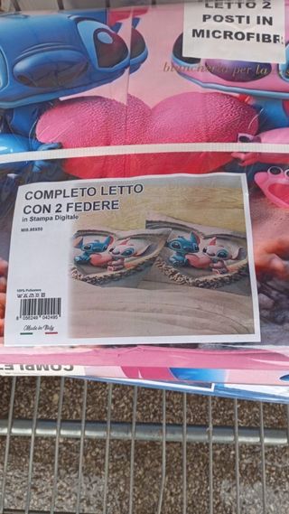 Completo letto matrimoniale Stitch 2 federe