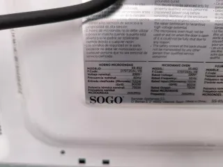 Microondas SOGO casi nuevo
