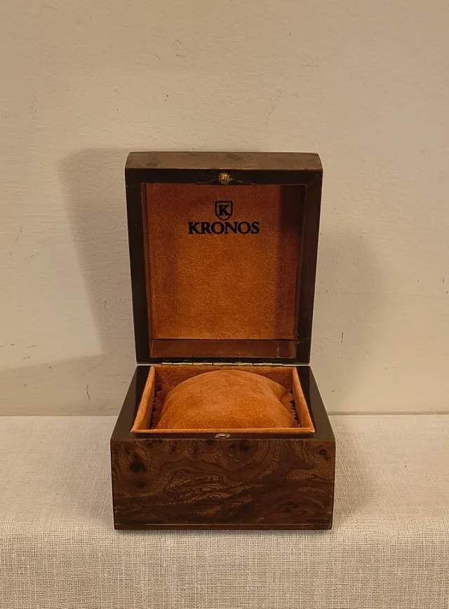 SCATOLA IN LEGNO RELOJ KRONOS.VUOTA.VINTAGE.11x9
