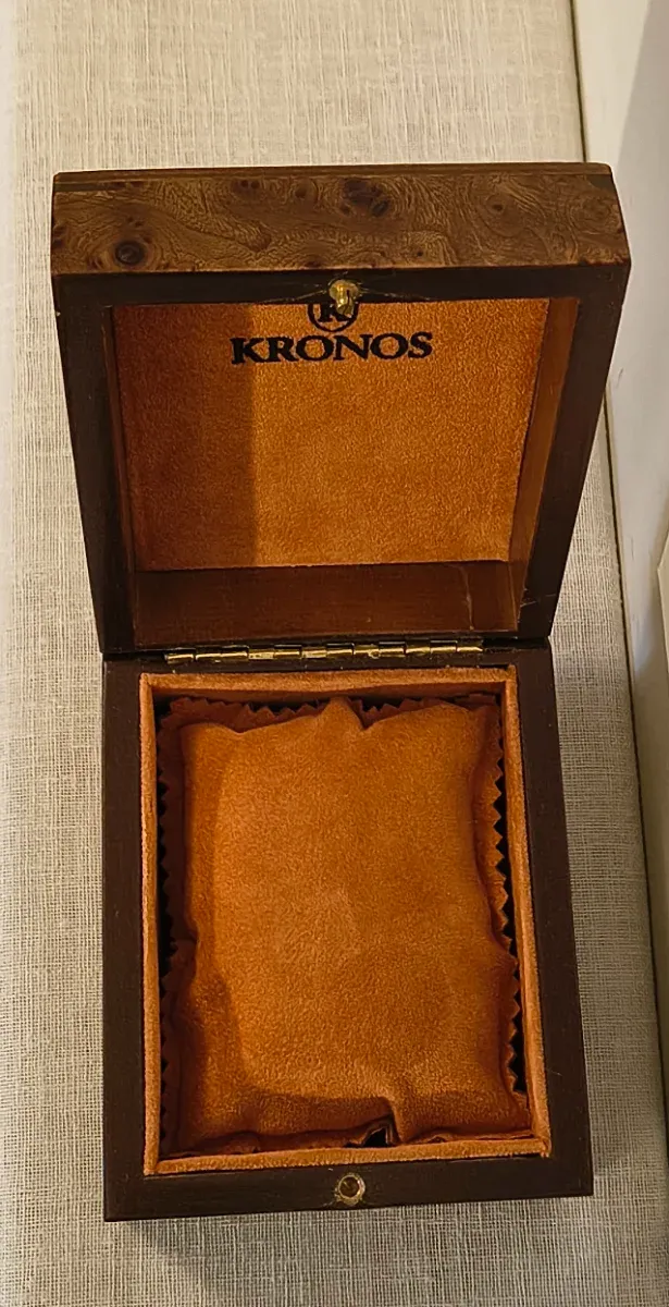 SCATOLA IN LEGNO RELOJ KRONOS.VUOTA.VINTAGE.11x9