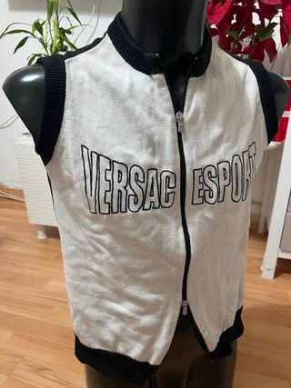 Chaleco Versace Jeans Couture Blanco y Negro