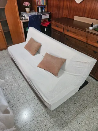 Sofá Cama Negro Tela