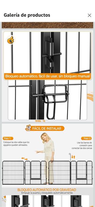 Parque para perros metálico