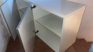 Mueble TV aparador armario blanco/beige