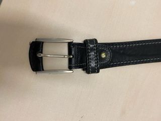 Cintura uomo pelle nera 1,19m