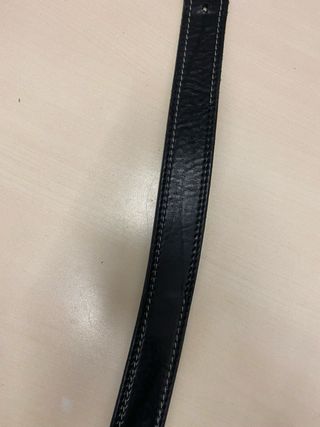 Cintura uomo pelle nera 1,19m