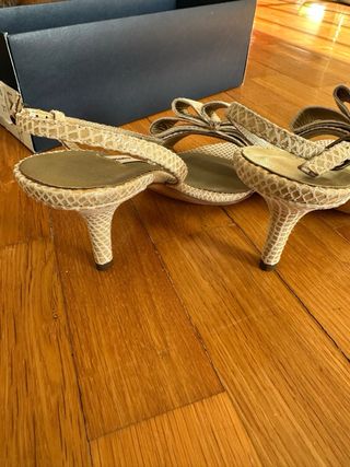 Sandalias Pedro Miralles Beige Doradas