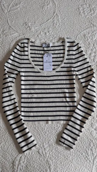 Top rayas blanco y negro