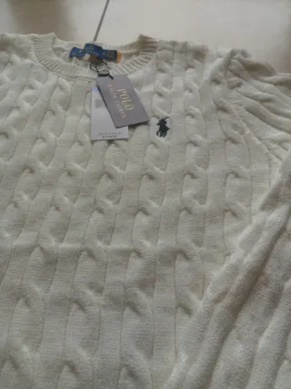 Maglione Bianco Polo Ralph Lauren Taglia M