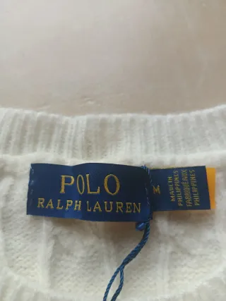 Maglione Bianco Polo Ralph Lauren Taglia M