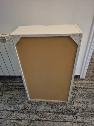 Mueble auxiliar baño blanco brillante 83x50x25