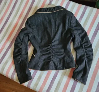 Giacca Max&Co 70% lana con profili e bottoni cuoio