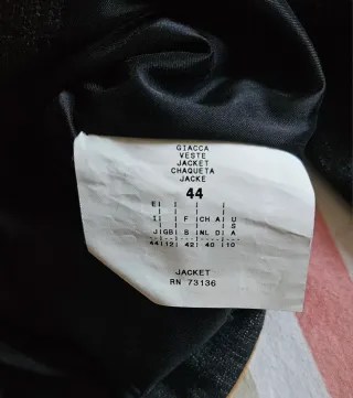 Giacca Max&Co 70% lana con profili e bottoni cuoio