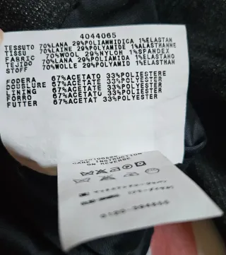 Giacca Max&Co 70% lana con profili e bottoni cuoio