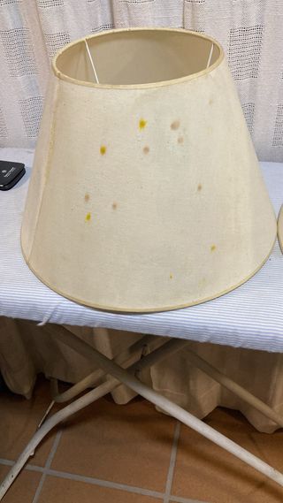 2 Pantallas para lámpara beige tela