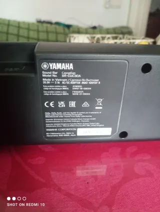 Barra Sonido Yamaha con Subwoofer Negro