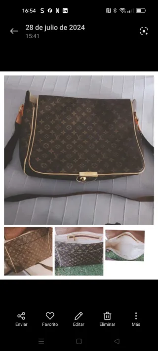 Borsa Louis Vuitton Marrone e Oro