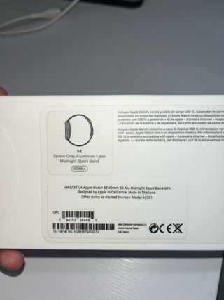 Apple Watch SE 40mm Negro