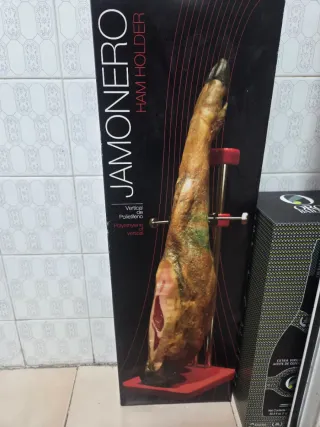 Soporte Jamonero Vertical Acero y Plástico